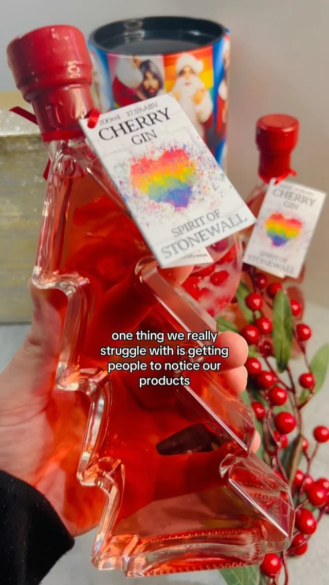 As a small business one thing we sturggle with is getting our brand and products on new eyes 👀 

So if you like the look of our Stonewall Christmas Tree bottles please do give them a like to help show the world these cute AF Christmas bottles! 🎄🍒 

#smallbusiness #lgbt #lgbtq #gay #queer #gin #drinks #lgbtbusiness #lgbtbusinessowners #christmas