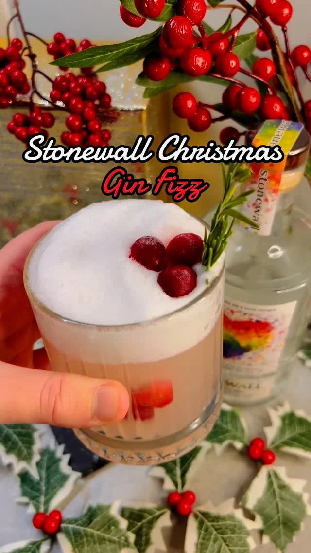 Get into the holiday ‘spirit’ with this amazing Stonewall Christmas Gin Fizz Cocktail! An easy to make cocktail that tastes and looks the christmas part! 🧑‍🎄 

Recepie 🍸 
- 50ml Stonewall London Gin 
- 50ml Cranberry Juice 
- 30ml Cointreau 
- 30ml Fresh Lemon Juice 
- 20ml Sugar Syrup 
Egg White. 

#christmas #cocktail #christmascocktail#drinktok #cocktails #lgbt #lgbtqtiktok #gay #queer #cocktailrecipe  #christmasdrinks #xmasdrinks #easyrecipe